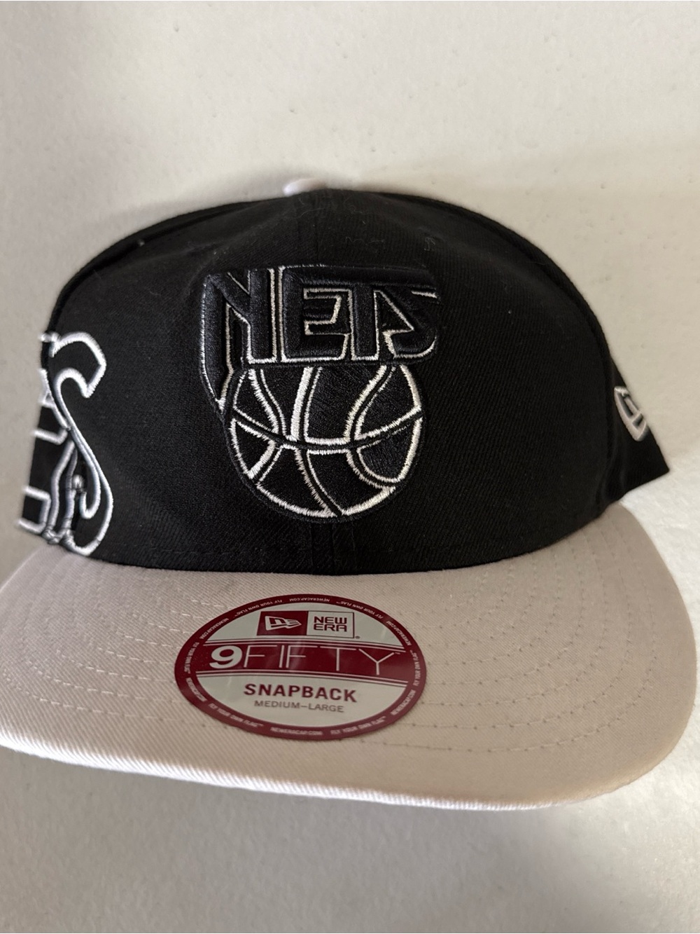 Brooklyn Nets New Era 9FIFTY Snapback NBA Hat Black White